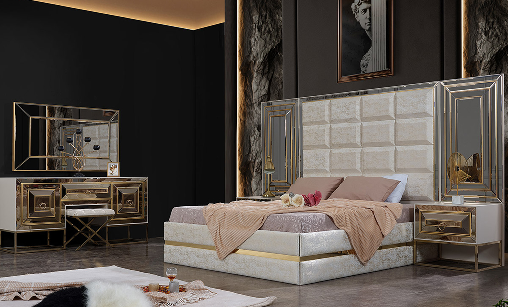 Bedroom set Modern Bedroom set Versace, Turkish Modern Bedroom Sets