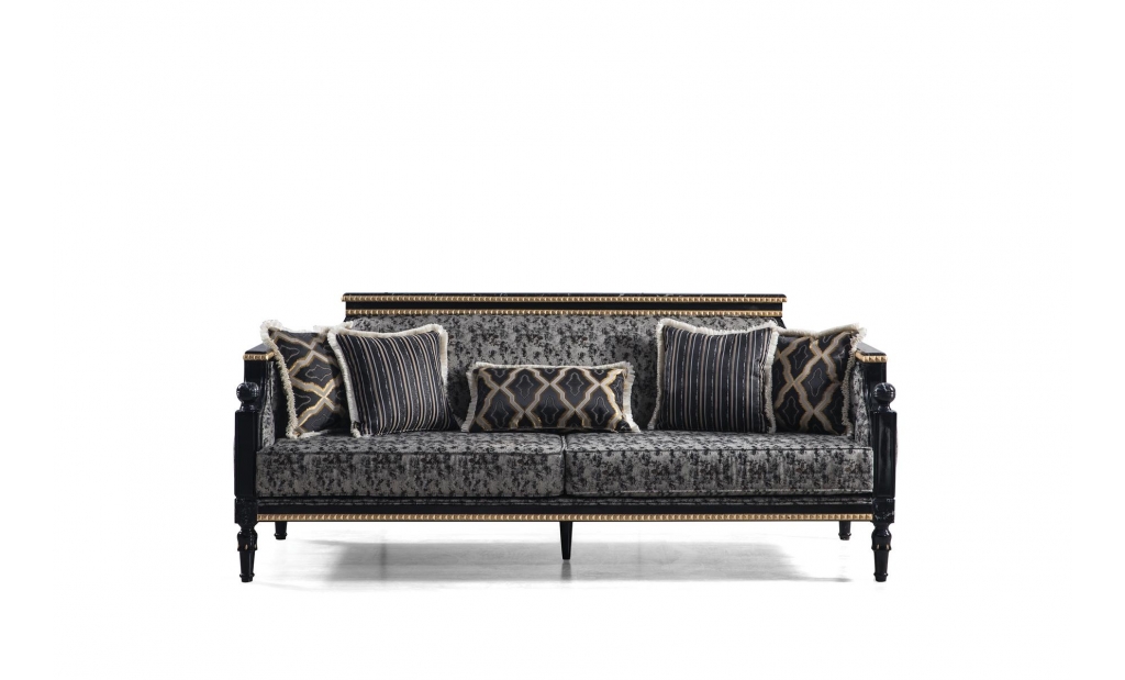 Luxury Black Sofa Set