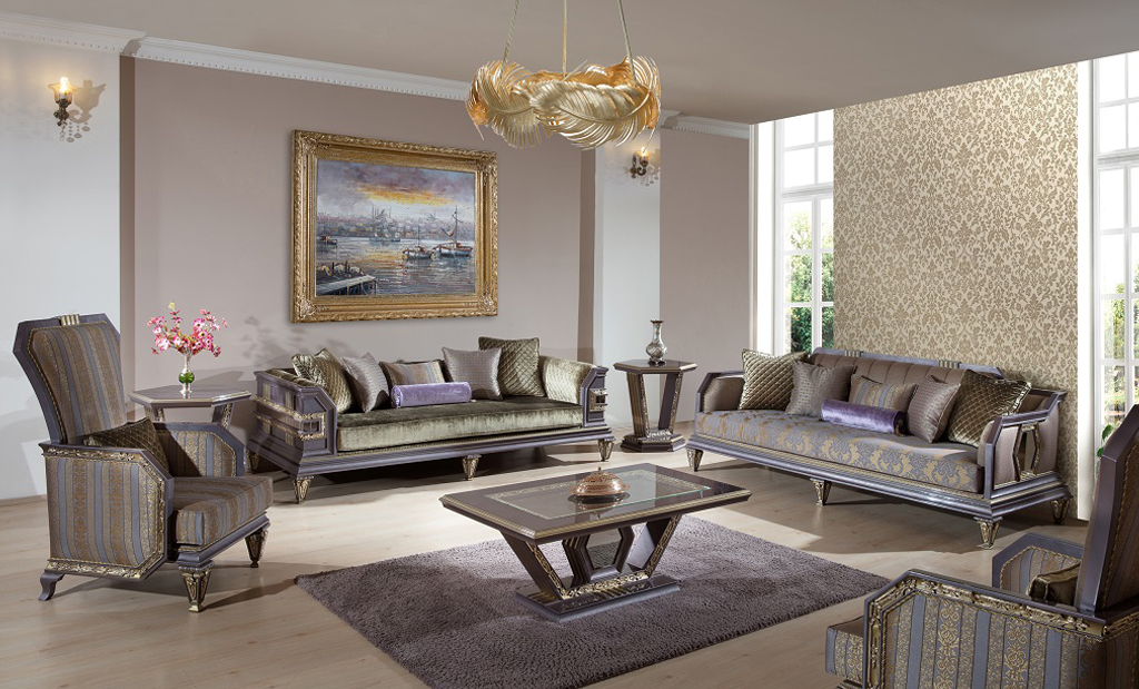 Royal Living Room Set, Turkish Modern Sofa Sets