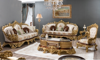 Şehrazat Classic Living Room Sofa Set