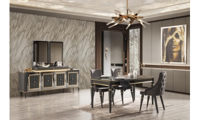 Luxury Black Dining Room Set