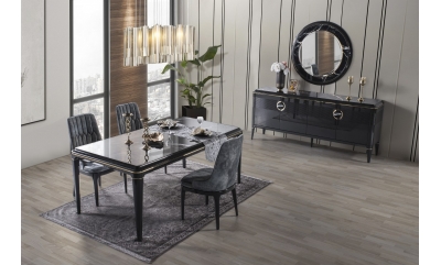 Versace Black Dining Room Set