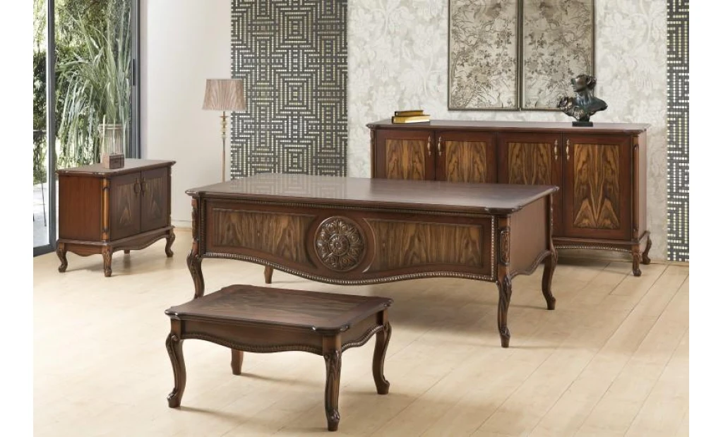 Oscar walnut classic office desk