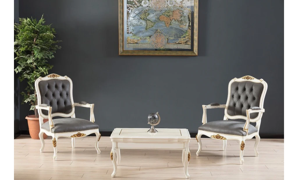 White King classic white office furniture set