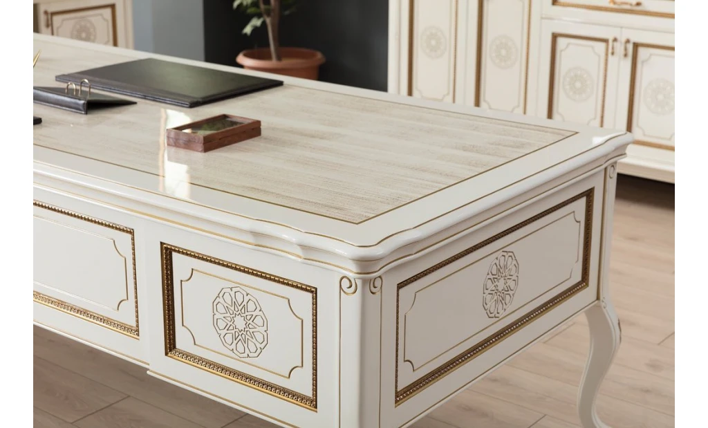 White King classic white office furniture set