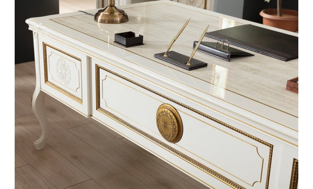 White King classic white office furniture set