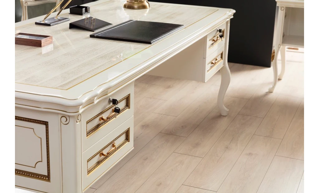 White King classic white office furniture set