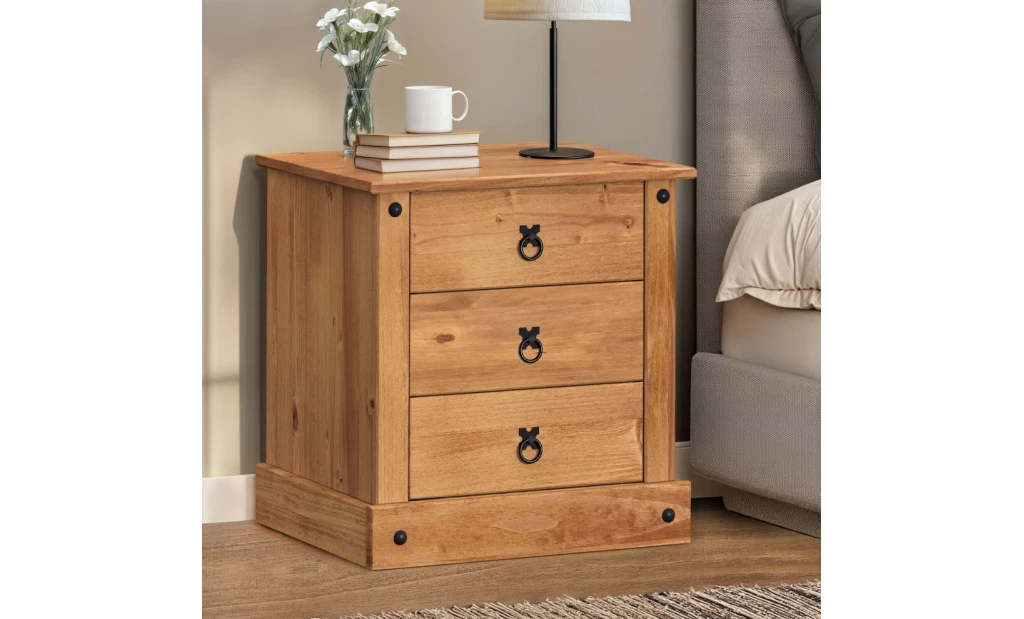 Corona Budget Bedside Solid Pine bedroom Furniture