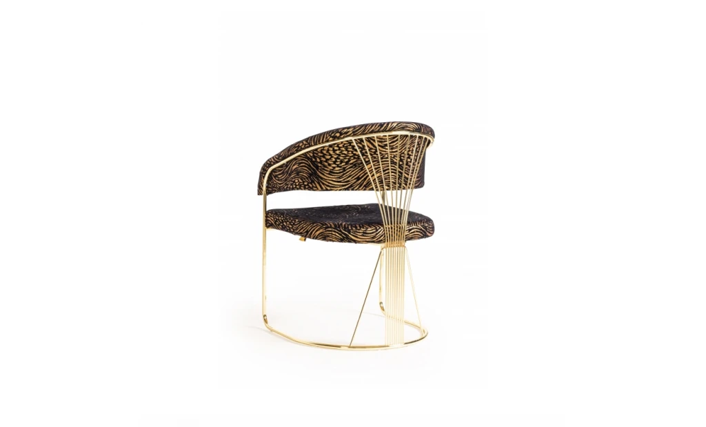 Pera Chrome  - Gold Chair