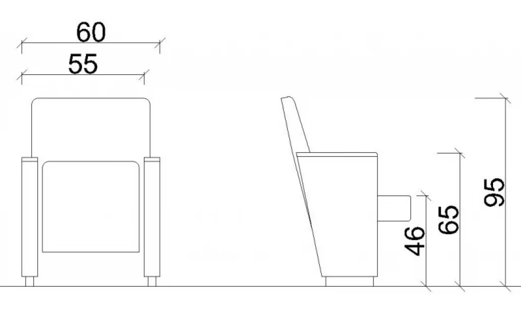 Closed Arm Conference Seminar seating Chair