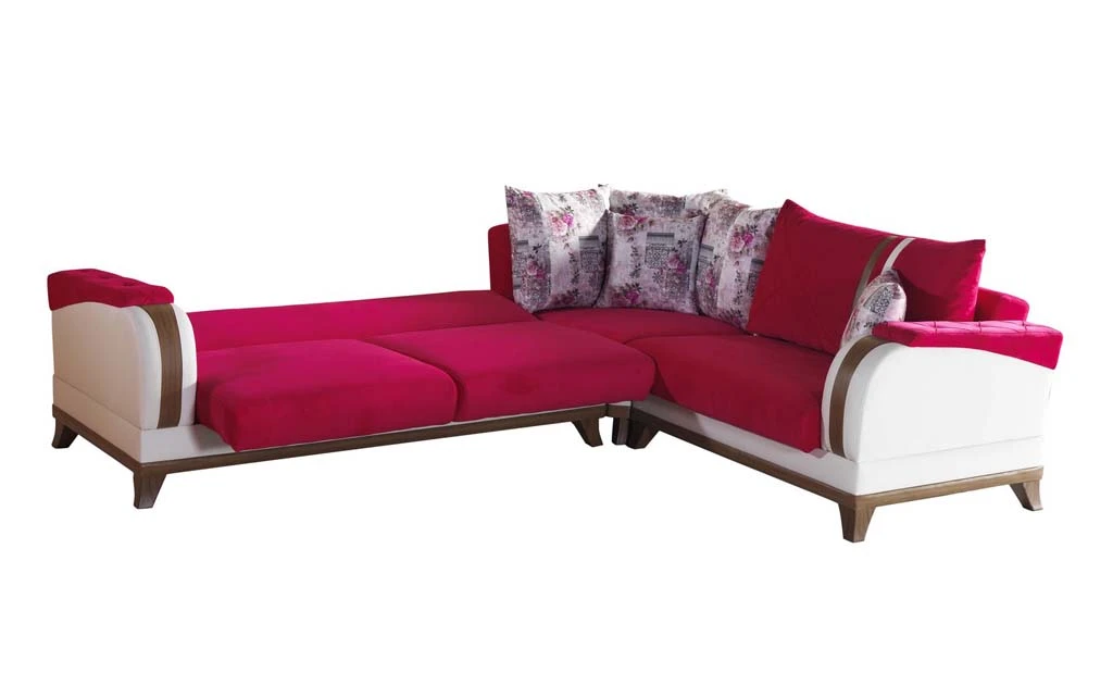 Living Room Fuchsia Corner Set
