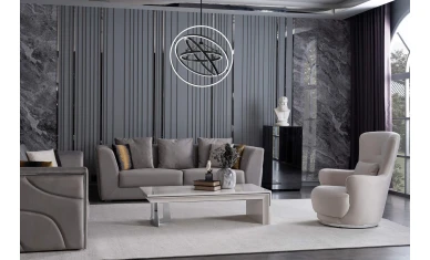 Infinity White Sofa Set