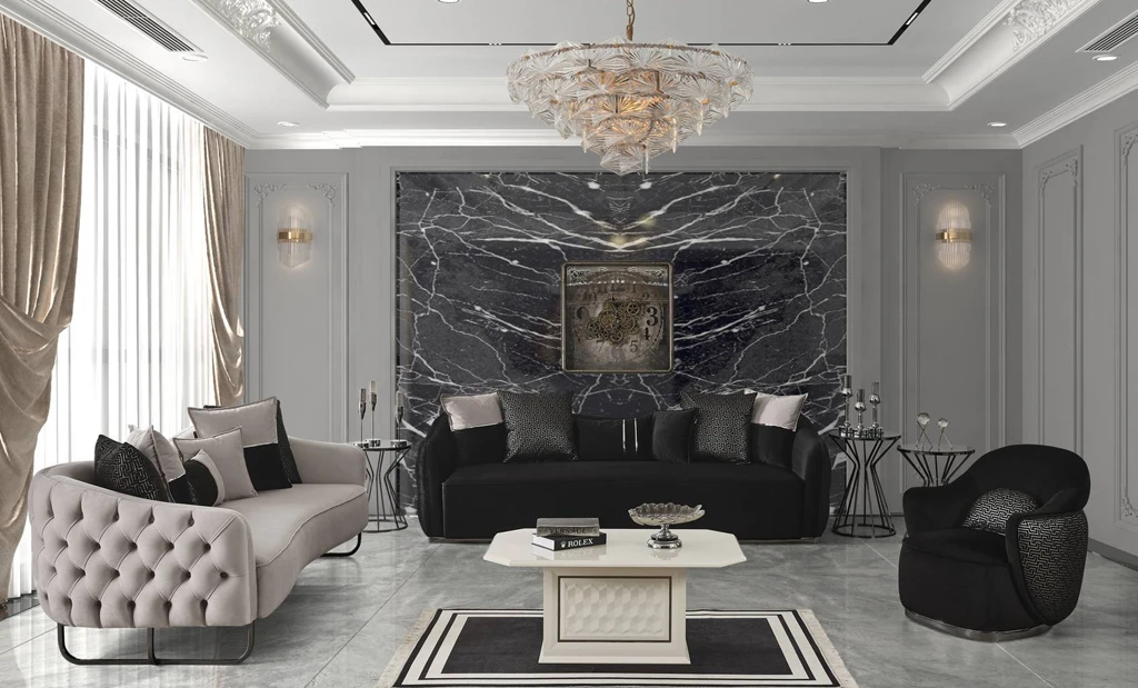 Lounge White Sofa Set