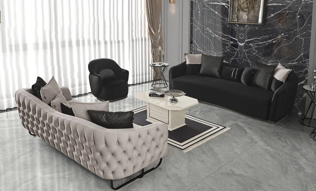Lounge White Sofa Set