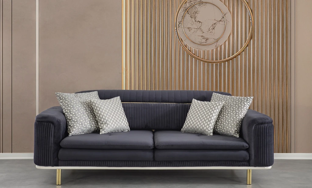 Nehir White Sofa Set