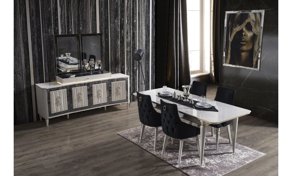 Luxury White Dining Room Set