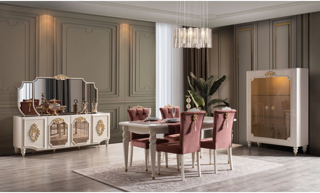Ottoman White Dining Room Set