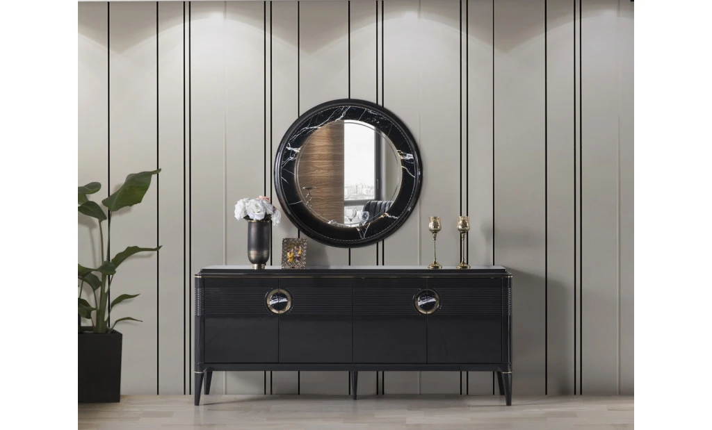Versace Black Dining Room Set